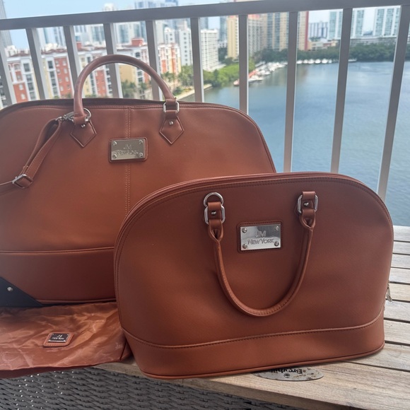 jm new york Handbags - Women's Tan Travel Bag Set